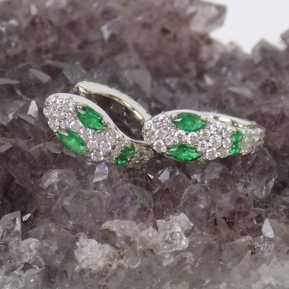 new- pave snake huggies small hoop serpent earrings